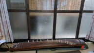 This is the koto my sensei lent me to practice throughout the semester.   I have it in my 和室（わしつ）,or Japanese style room, in my homestay.