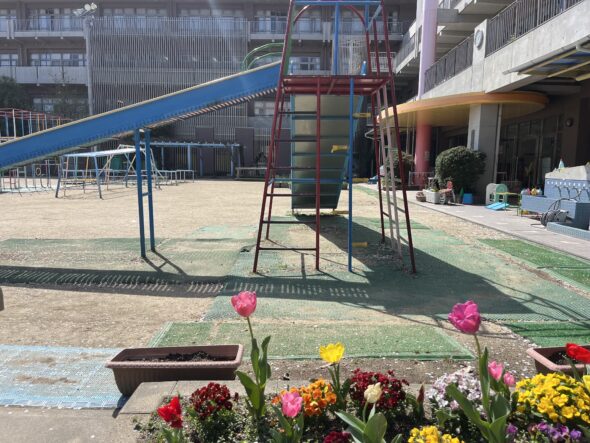 playstructure at the kindergarten